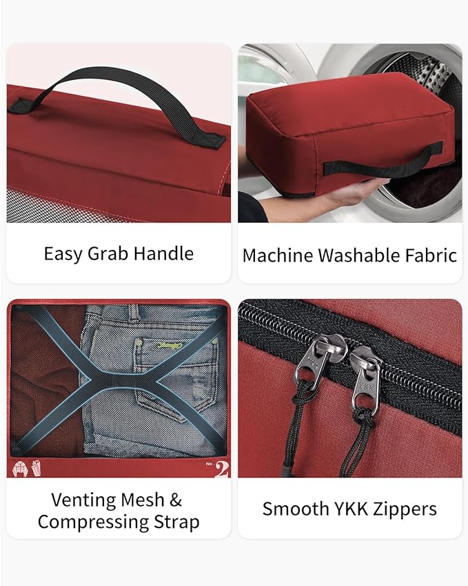 ECOHUB 7 Set Packing Cubes Tear-Resistant Luggage Packing Organizers - Image 5
