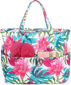 LEDAOU Large Beach Tote Bag Women Waterproof Sandproof Zipper Beach Tote Bag by LEDAOU