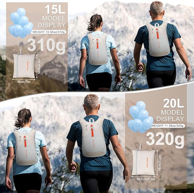 15L Small Hiking Backpack for Men Women Foldable Packable Back Pack Ultralight - Image 4