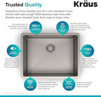 KRAUS Standart PRO™ 23-inch 16 Gauge Undermount Single Bowl Stainless Steel - Image 4