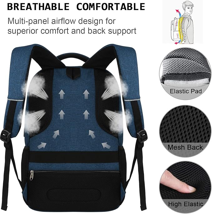 Laptop Backpack, Business Travel Anti Theft Slim Durable Laptops Backpack - Image 5