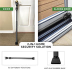 Adjustable Sliding Door Security Bar, Door Jammer 2-in-1 Adjustable Door Knob - Image 3
