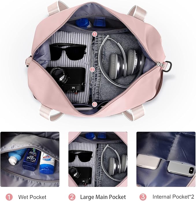 Travel Duffel Bag, Sports Tote Gym Bag, Shoulder Weekender Overnight Bag - Image 7