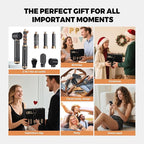 5 in 1 Blow Dryer Brush, Upgrade Hair Dryer Brush Set Negative Ion Air Styler Curling Wrap Air Curler, Hot Air Brush Curling Iron Hair Styling Tools As A Gift for Straight/Curl/Dry/Smooth