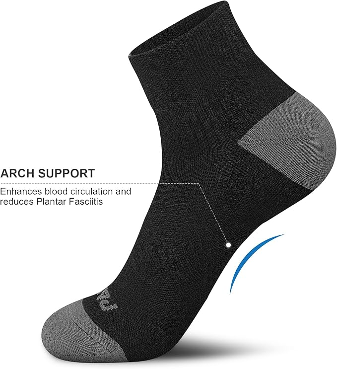 PAPLUS Ankle Compression Socks for Women 6 Pairs, Running Athletic Socks - Image 4