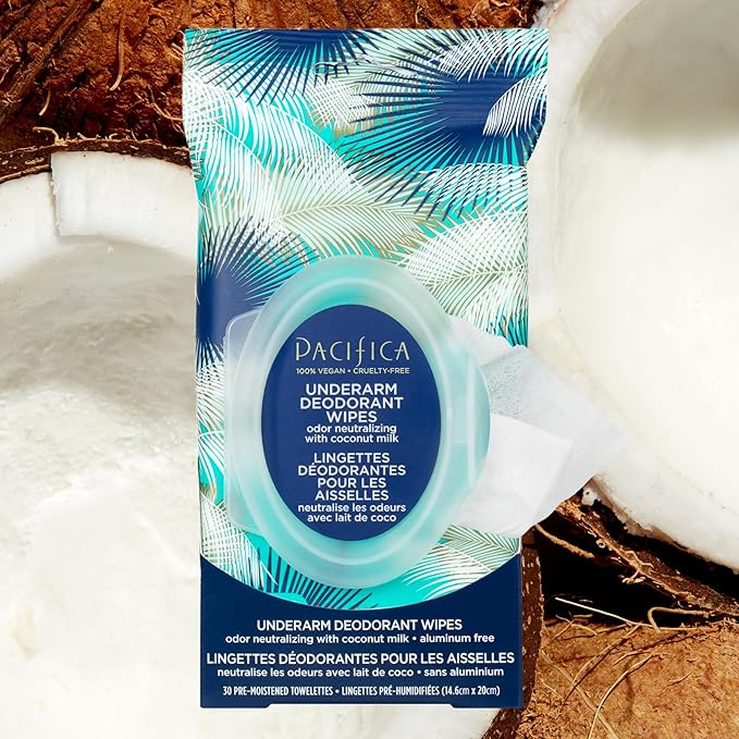 Pacifica Beauty Coconut Milk & Essential Oils Underarm Deodorant Wipes - Image 13