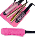 11" X 7.5" Large Size Heat Resistant Silicone Travel Mat, Anti-Heat Pad for Hair Straighteners, Hair Rollers, Curling Irons, Flat Irons and Other Hair Styling Tools - Baby Pink