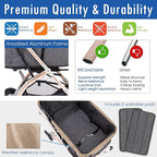 HPZ-PR America Pet Rover Lite Premium Light-Weight Dog/Cat/Pet Stroller Travel - Image 5