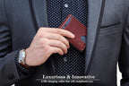 SERMAN BRANDS RFID Blocking Slim Bifold Genuine Leather Minimalist Front Pocket - Image 2
