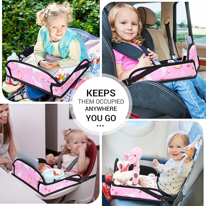 COOLBEBE Kids Travel Tray for Toddler Car Seat, Travel Tray for Airplane - Image 2