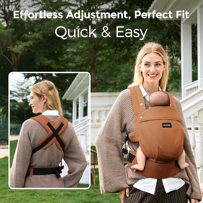 Momcozy Baby Carrier with Natural Cotton Linen, Built to Last, Ergonomic Design - Image 4