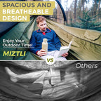Miztli Camping Hammock -Portable Hammock w/Spacious Net & Tree Straps - Image 3