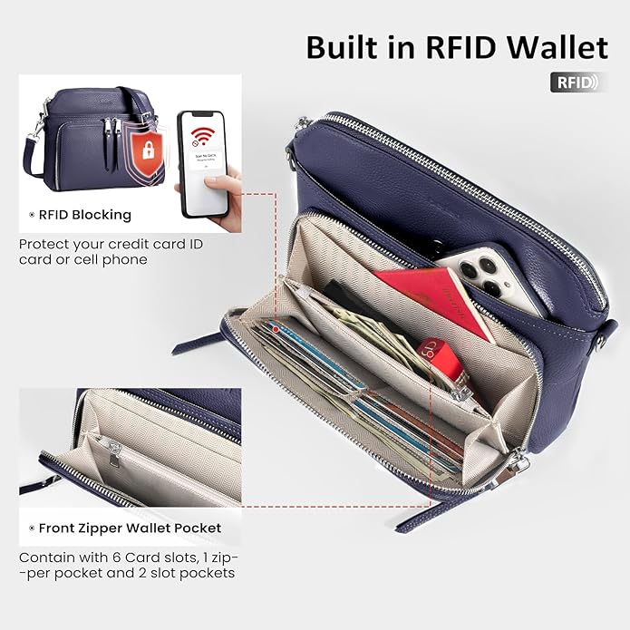 befen Genuine Leather Crossbody Purses - Image 2