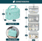 PAVILIA Hanging Toiletry Bag Travel Bag Women Men, Foldable Cosmetic Organizer - Image 2