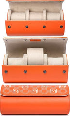 MOZSLY Watch Roll Travel Case 3 Slots Portable Watches Box Organizer Storage - Image 8