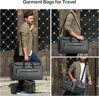 MILADA Convertible 2-in-1 Garment Duffel Weekender Bag Carry On Garment Bags - Image 9