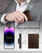 Mens Wallet with AirTag Holder: Smart Wallet Compatible with Apple AirTag - Image 7