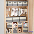 Fabric Large Storage Bins with Lids 3 Pack Collapsible, Linen Closet Organizers - Image 8