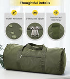 Vorspack Duffel Bag 20-24-28 Inches Foldable Gym Bag - Image 5