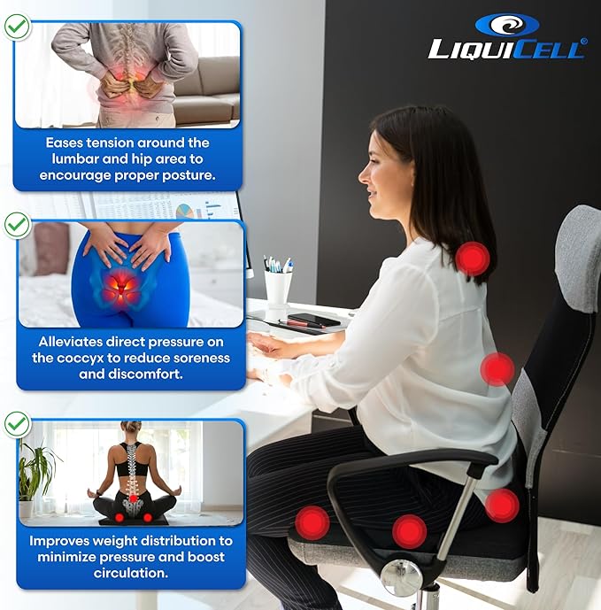 LiquiCell Coccyx Seat Cushion, Aid - Image 5