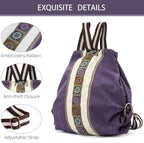 Goodhan Women Canvas Backpack Daypack Casual Shoulder Bag, Vintage Heavy-duty - Image 2