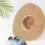 DRESHOW Beach Hats for Women Big Straw Wide Brim Summer Hat Floppy Foldable - Image 6