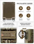Mvst Luggage Premium All Aluminum Magnesium Carry On 20'' Lightweight Metal - Image 4