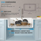 33x19 Farmhouse Kitchen Sink - Image 5