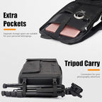 Cwatcun Waterproof Camera Backpack PU Leather Camera Bag - Image 4