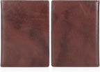 Polare Full Grain Leather Passport Holder RFID Blocking Travel Bifold Wallet - Image 5