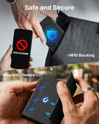 typecase Mens Wallet Card Holder: Pop Up Aluminum Case, Genuine Leather - Image 7