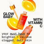 Pacifica Vitamin C Face Serum - Glow Baby Booster Facial Serum 2-PACk - Glycolic Acid - Dark Spot Corrector Anti Aging Brightening - Dermatologist Tested, Fragrance Free Clean Skin Care