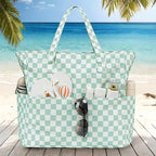 LEDAOU Large Beach Tote Bag Women Waterproof Sandproof Zipper Beach Tote Bag - Image 8