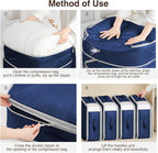 4 Pack Compression Storage Bags - 110L Large Capacity Comforter Storage Bag - Image 4
