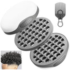 Silicone Twist Hair Brush, Magic Curling Hair Tool for Afro Curls,Vertical Stripe Curl Brushes, Detachable Two-Sided for Men Women Boy Girl Comb, Gray, 1 Piece