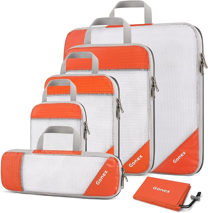 Compression Packing Cubes, Gonex Extensible Storage Mesh Bags Organizers by Gonex