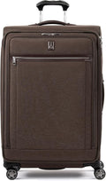 Travelpro Platinum Elite Softside Expandable Checked Luggage, 8 Wheel Spinner by Travelpro