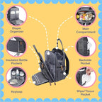 iniuniu Diaper Bag Backpack, 4 in 1 kit Large Unisex Baby Bags - Image 3