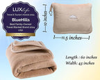 BlueHills Premium Soft 2-Pack Travel Blanket Pillows Airplane Large Plane - Image 3