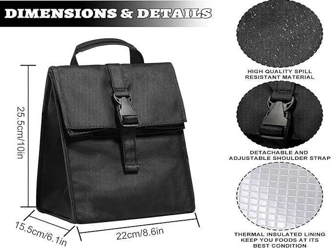 Insulated Foldable Lunch Bag- Lightweight Portable - Image 3