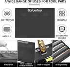 Barber Organizer Mat, Magnetic Barber Mat with 3 Magnetic Slots Anti-Slip Barber Mats for Clippers, Barbershop Salon Mat Station, Barber Table Matt, Barber Scissors Tool Organizer for Hairstylist