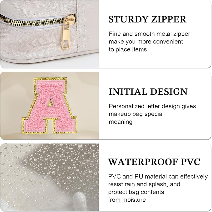 YOOLIFE Initial Make Up Bag Travel Toiletry Bag - Image 5