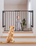 Cumbor 29.2–43" Baby Gate for Stairs, Wall-Mounted, Expandable No Bottom Bar by Cumbor