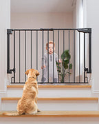 Cumbor 29.2–43" Baby Gate for Stairs, Wall-Mounted, Expandable No Bottom Bar by Cumbor