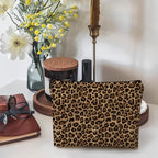DILSJ Trendy Retro Leopard Print Makeup Bag, Rustic Cheetah Cosmetic Bags For Women, Leopard Gifts For Women, Cheetah Print Gifts Zipper Makeup Pouch Travel Organizer Toiletry Bag