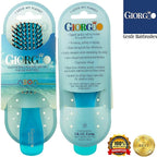 Giorgio GION2B Neon Blue 6.25 inch Gentle Touch Detangler Hair Brush for Men Women and Kids. Soft Bristles for Sensitive Scalp. Wet & Dry for all Hair Types. Scalp Massager Brush Stimulate Hair Growth
