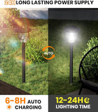 AOSEA 12000K 10 Pack Solar Lights Outdoor IP65 Waterproof, LED Solar Lights - Image 7