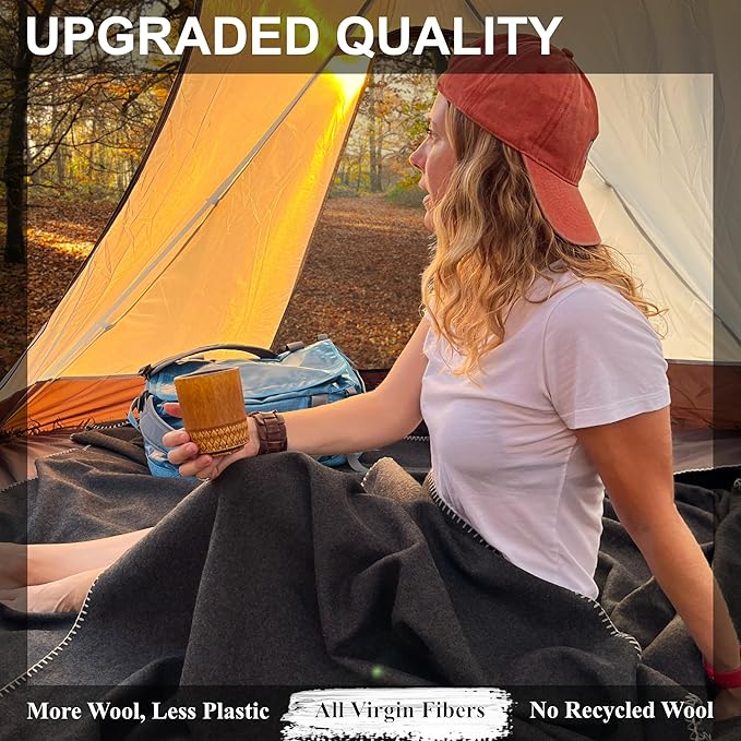 EKTOS 100% Virgin Wool Blankets, Emergency Blanket - Image 3