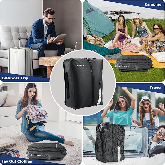 TPU Vacuum Bag for Travel, 70D Nylon Reusable Compression Bag - Image 6