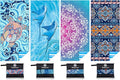 4 Pack Microfiber Lightweight Beach Towel Sand Free Quick Dry Absorbent Thin by WIDDONEN